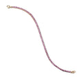 Load image into Gallery viewer, 14 Karat Yellow Gold Pink Sapphire Tennis Bracelet
