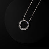 18 Karat White Gold Graduated Diamond Pendant Necklace