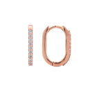 Rectangle 15mm Diamond Hoops