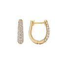 Three Row Pave Diamond 15mm Hoops