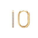 Rectangle 15mm Diamond Hoops