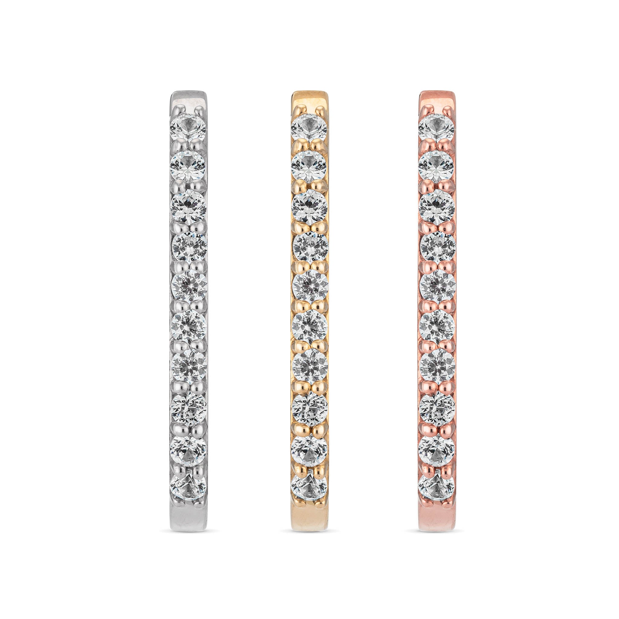 Round Large 15mm Diamond Hoops