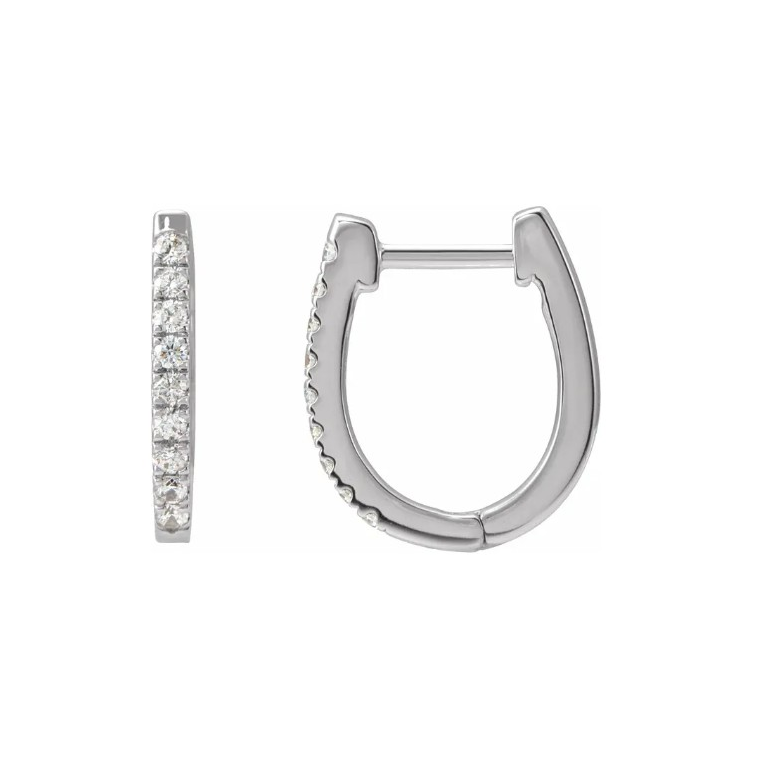 Oval Large 15mm Diamond Hoops