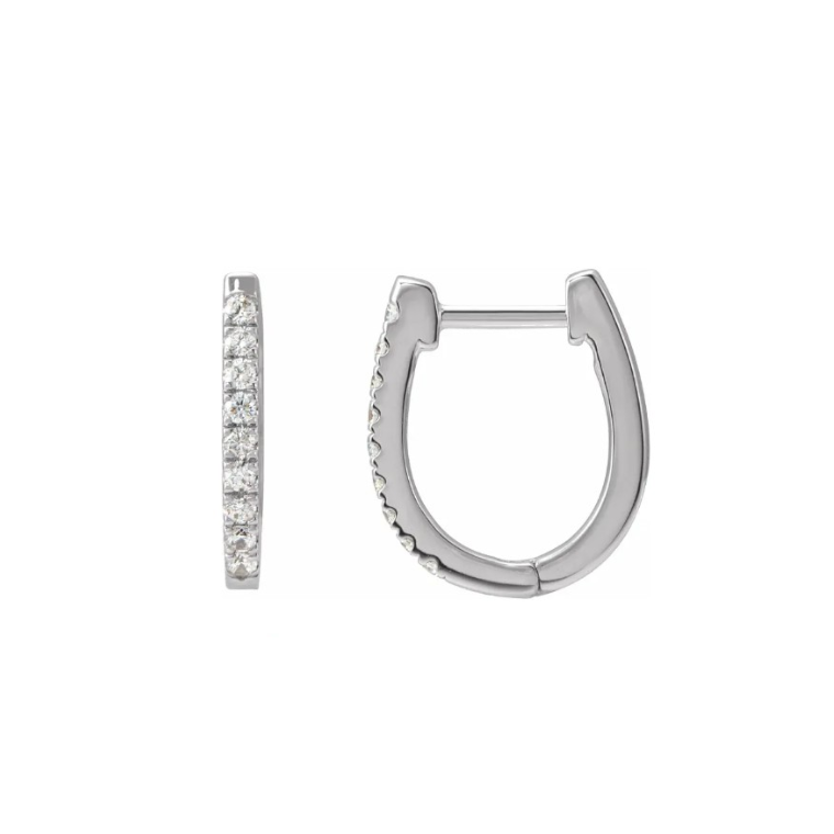 Oval Large 15mm Diamond Hoops