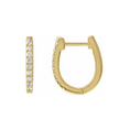 Load image into Gallery viewer, Oval Large 15mm Diamond Hoops
