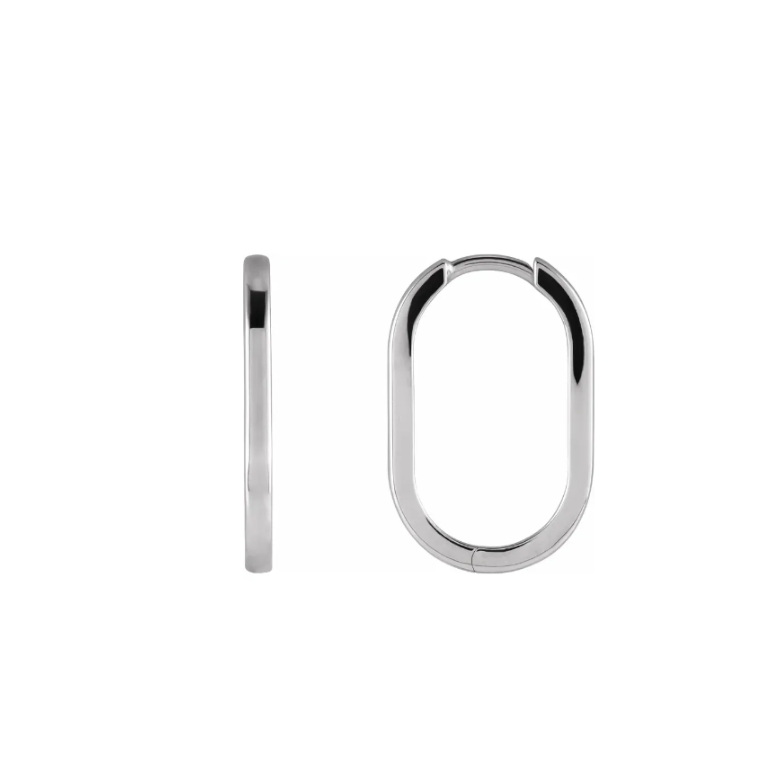 Rectangle High Polished 20mm Hoops