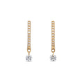 Load image into Gallery viewer, 18 Karat Yellow Gold Aspen Air Single Diamond Drop Earrings

