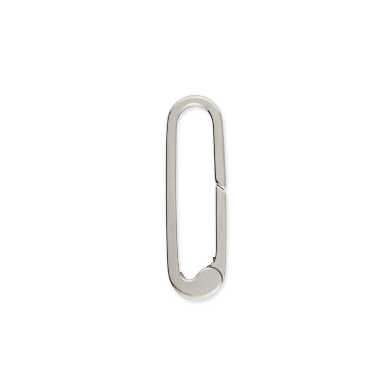 14 Karat White Gold Large Paperclip Enhancer