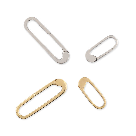 14 Karat White Gold Small Paperclip Enhancer