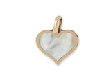 Yellow Gold and Mother of Pearl Heart Charm