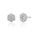 Load image into Gallery viewer, 18 Karat White Gold Floral Stud Earrings 2.50cts
