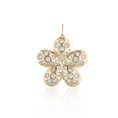 Load image into Gallery viewer, Yellow Gold Diamond Puffy Flower Pendant
