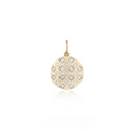 Load image into Gallery viewer, Yellow Gold Diamond Mixed Shape Disk Pendant
