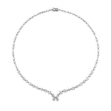 18 Karat Removable Butterfly Mixed Shape Tennis Necklace