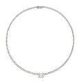 Load image into Gallery viewer, 18 Karat White Gold Mosaic 4.00cts Diamond 16.00" Tennis Necklace
