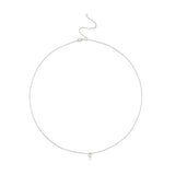 14 Karat White Gold Diamond Bead Pendant