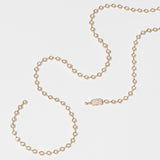 14 Karat Yellow Gold Bezel Diamond Adjustable Lariat Necklace