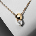 Load image into Gallery viewer, 14 Karat Yellow Gold Diamond Bead Pendant
