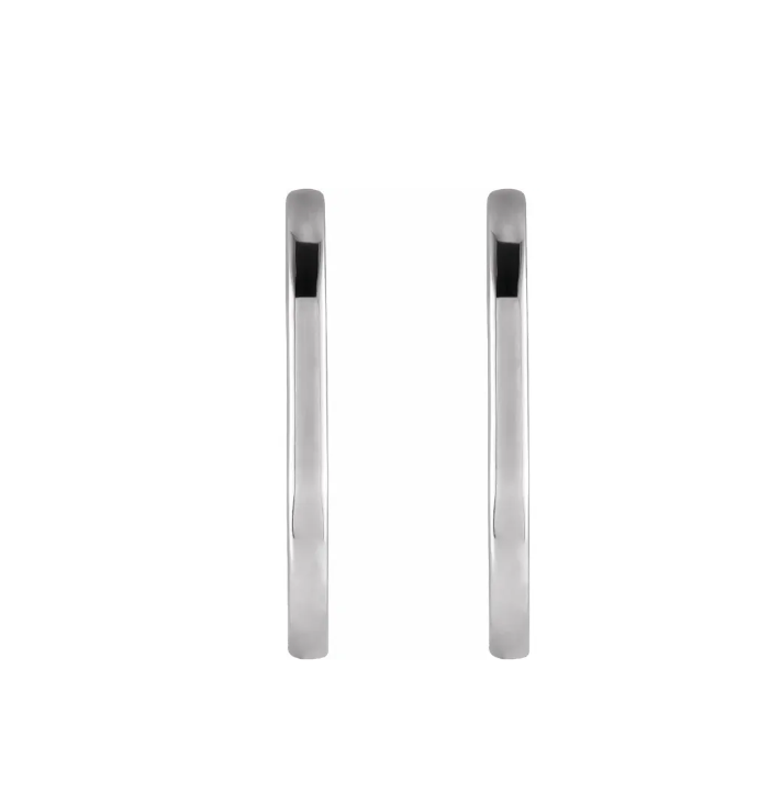 Rectangle High Polished 20mm Hoops