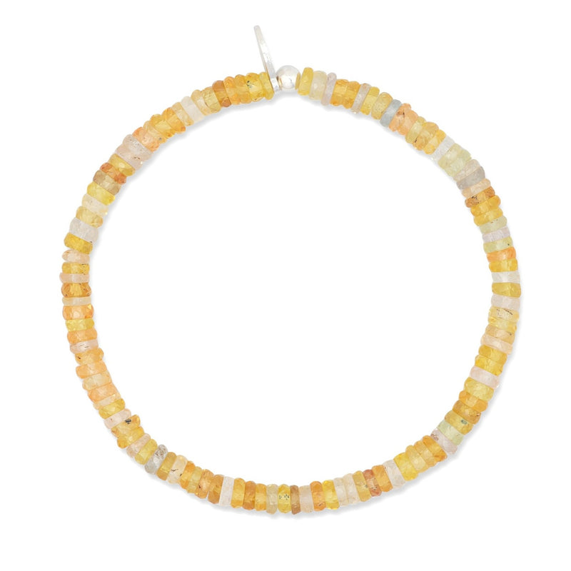 4mm Yellow Sapphire Speckle Beaded Bracelet