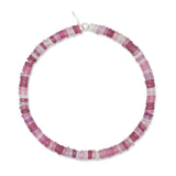 4mm Pink Sapphire Speckle Beaded Bracelet