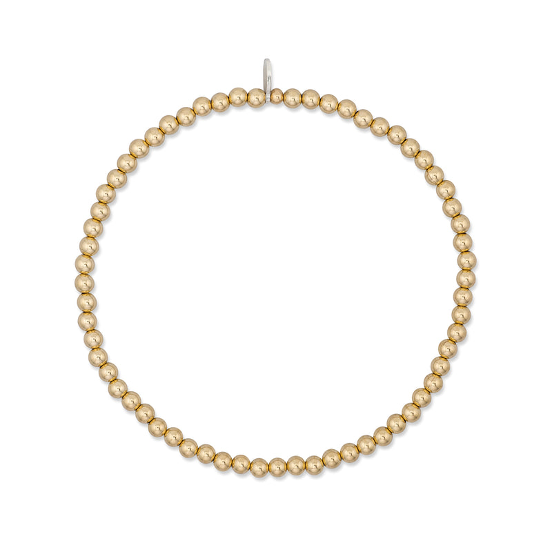 4mm Gold Filled Ball Beaded Anklet