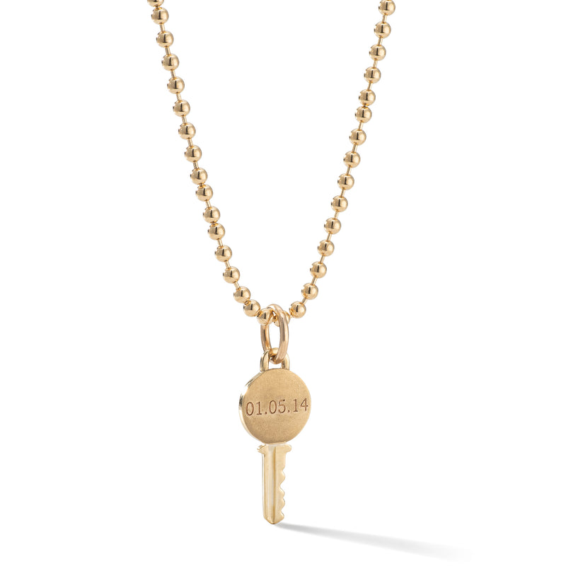 14 Karat Gold Customizable Key Pendant