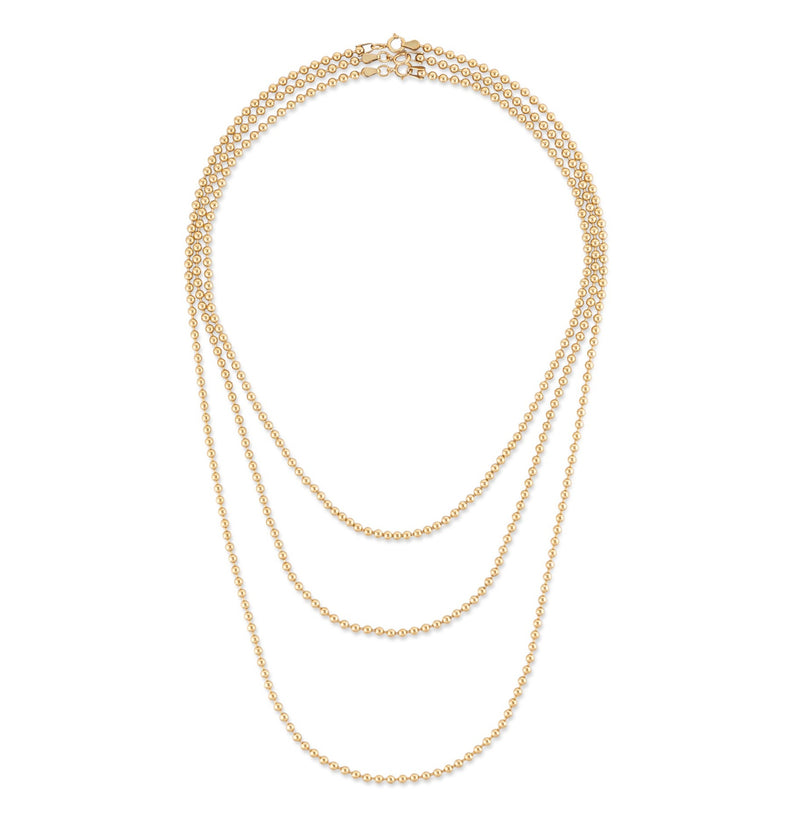 Yellow Gold Filled 3mm Ball Chain Necklace