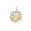 Load image into Gallery viewer, Yellow Gold Diamond Fluted Coin Pendant
