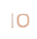 Rectangle 15mm Diamond Hoops