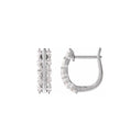 Load image into Gallery viewer, Oval Marquise Diamond 15mm Hoops
