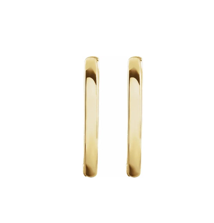 Rectangle High Polished 15mm Hoops