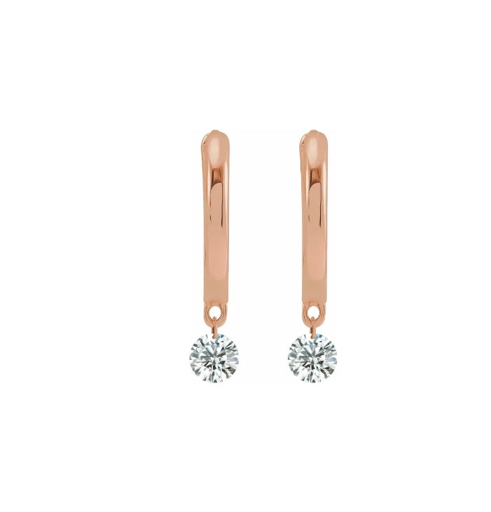 Aspen Air Single Diamond Hinge Hoops