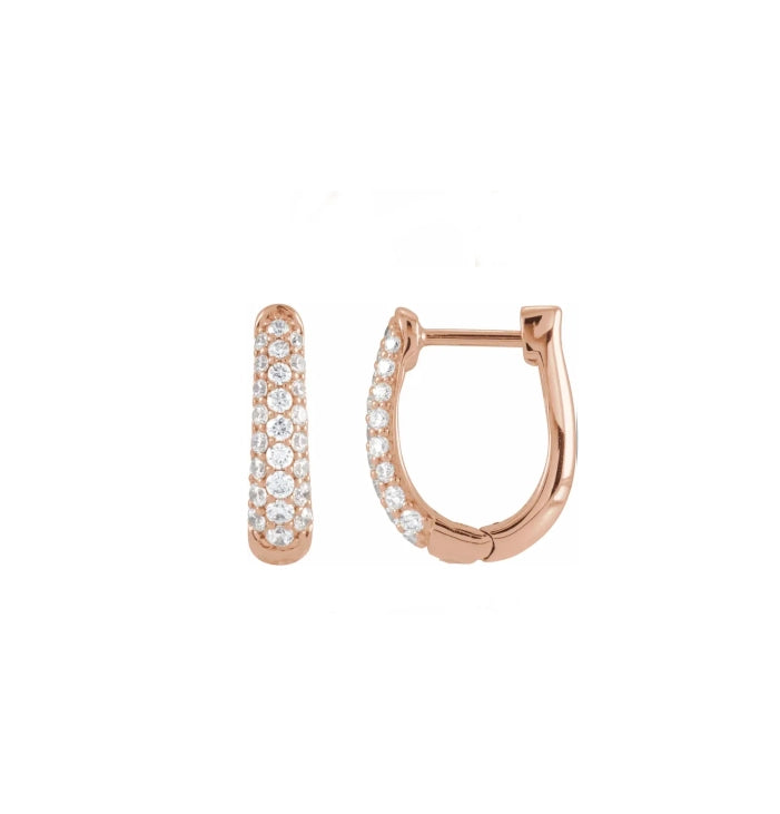 Everyday Pave Diamond 15mm Hoops