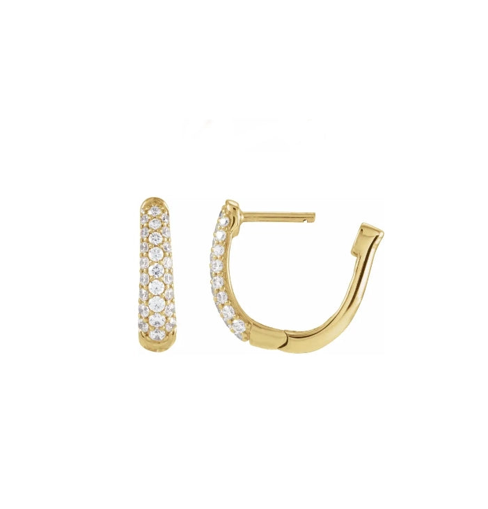 Everyday Pave Diamond 15mm Hoops