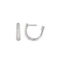 Load image into Gallery viewer, Three Row Pave Diamond 15mm Hoops
