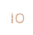 Load image into Gallery viewer, Rectangle High Polished Alternating 12mm Diamonds Hoops
