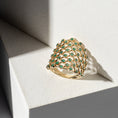 Load image into Gallery viewer, 14 Karat Yellow Gold Diamond Bezel Set Emerald Ring
