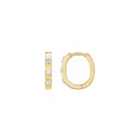 Load image into Gallery viewer, Everyday High Polished Alternating Diamond 12mm Hoops
