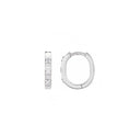 Load image into Gallery viewer, Rectangle High Polished Alternating 12mm Diamonds Hoops
