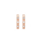 Everyday High Polished Alternating Diamond 12mm Hoops