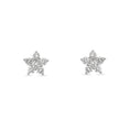 Load image into Gallery viewer, 14 Karat White Gold Diamond Star Stud Earrings
