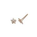 Load image into Gallery viewer, 14 Karat Yellow Gold Diamond Star Stud Earrings
