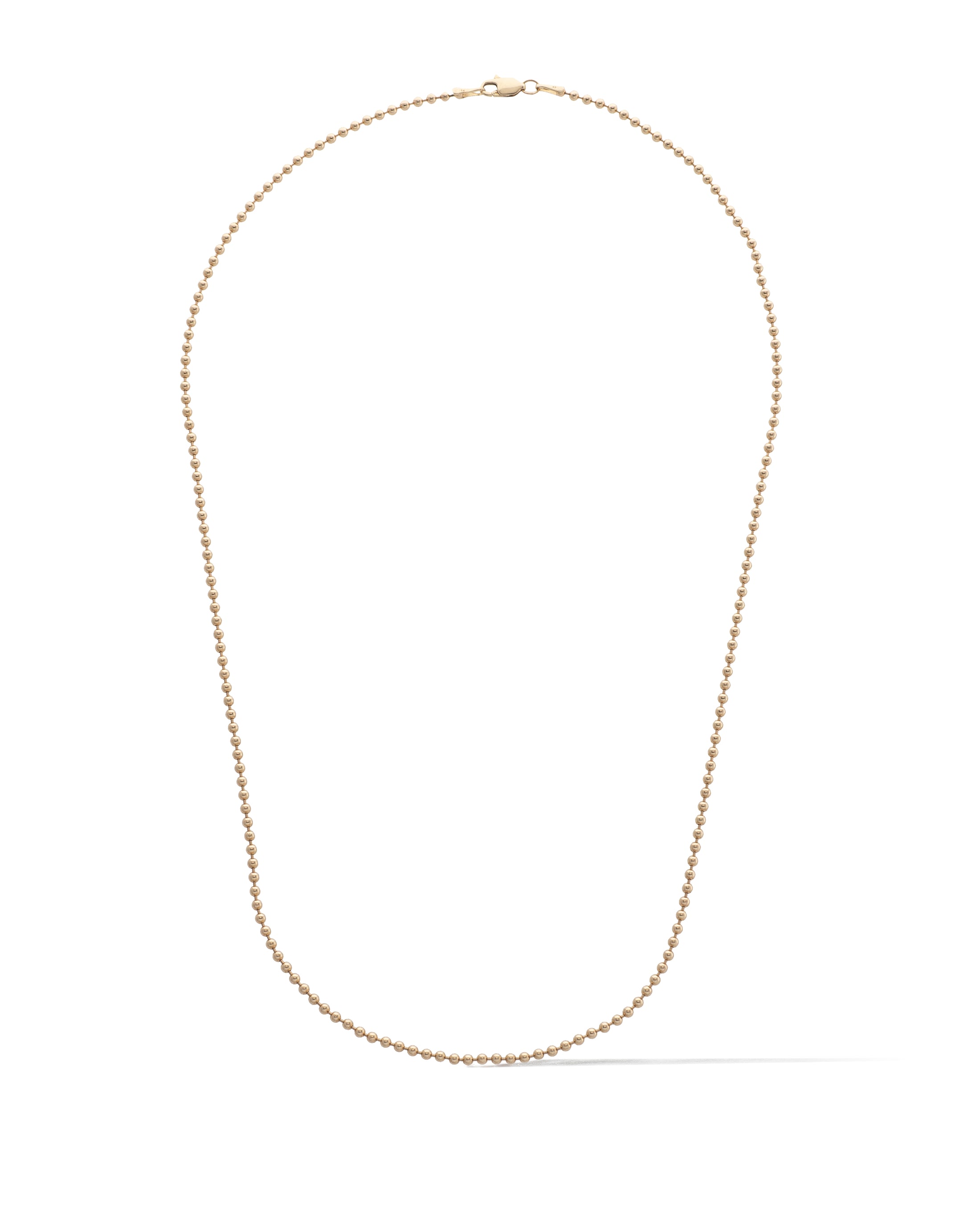 14 Karat Gold Ball Chain Necklace
