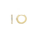 Load image into Gallery viewer, Round Accented 12mm Diamond Hoops
