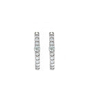 Round Accented 12mm Diamond Hoops