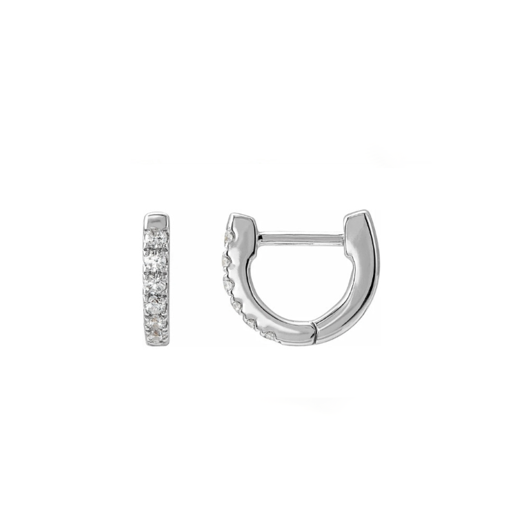 Oval Itsy 8mm Diamond Huggie