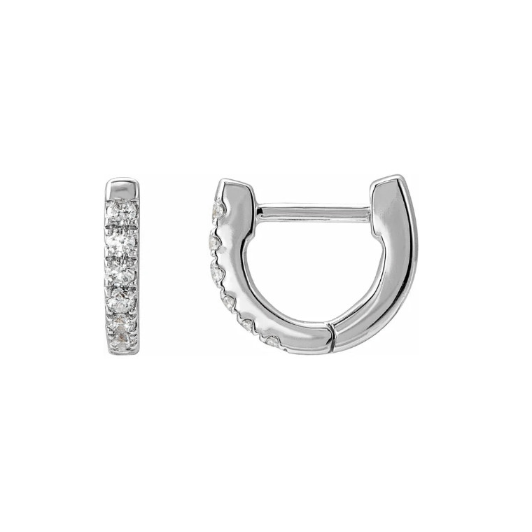 Oval Itsy 8mm Diamond Huggie