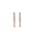 Load image into Gallery viewer, Everyday Accented Diamond 13mm Hoops
