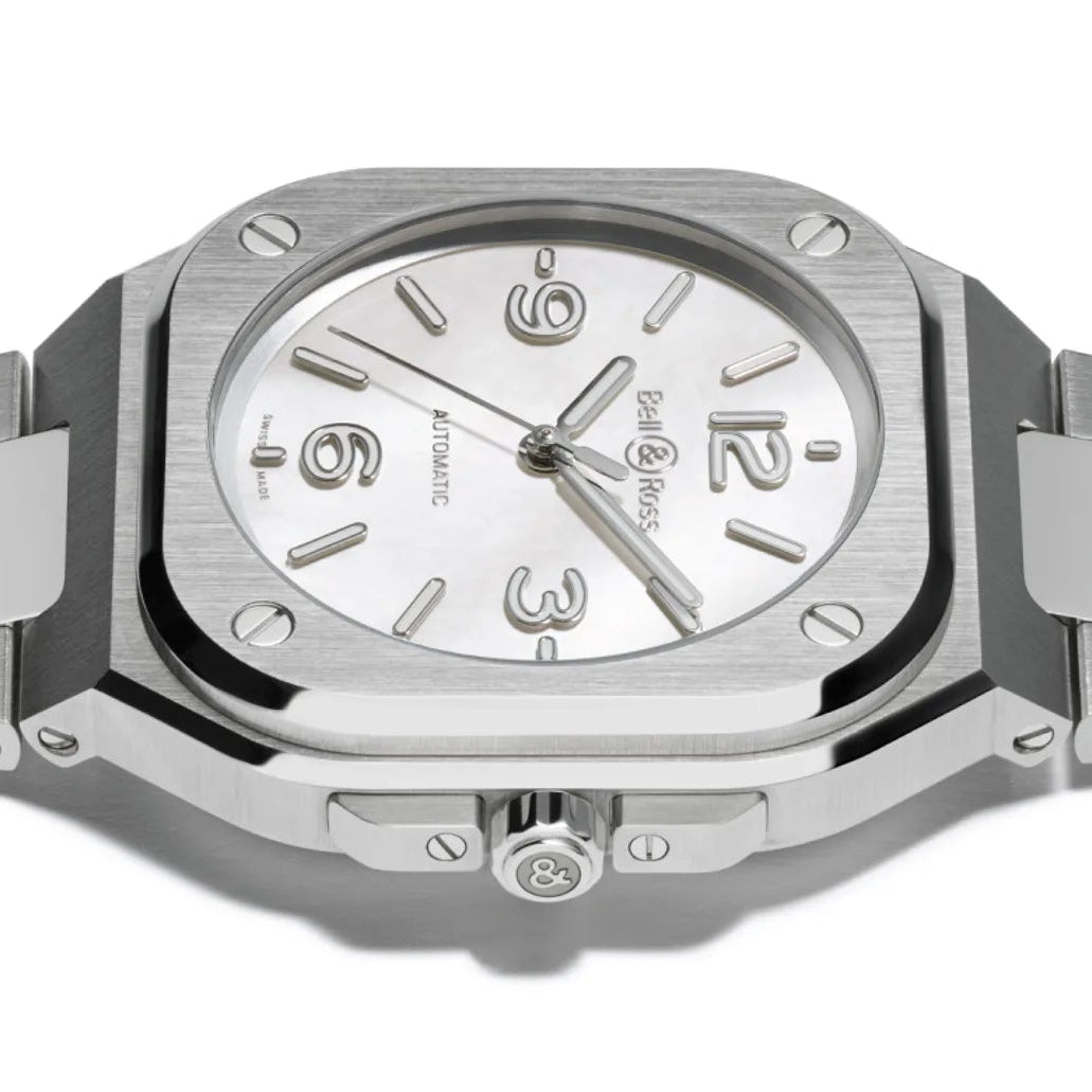 BELL & ROSS BR05-MOTHER OF PEARL-STEEL-BRACELET-36MM